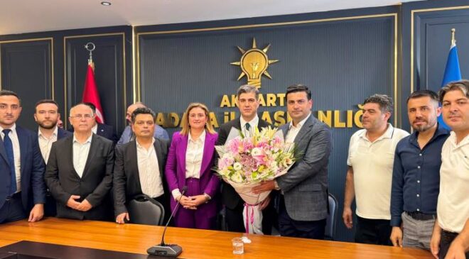 AK Parti Kozan Teşkilatı’ndan İl Başkanı Özkan’a “Hayırlı Olsun” Ziyareti