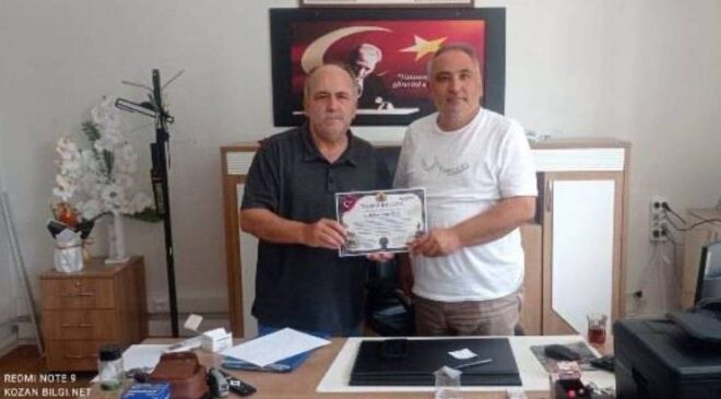 Hakan Emin Tepe’ye Büyük Vefa KozanBilgi.Net Teşekkür Belgesi Verdi!