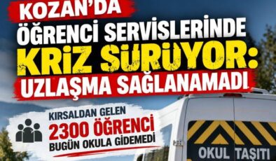 Kozan’da Kırsal Öğrenci Servislerinde Kriz Sürüyor: Uzlaşma Sağlanamadı.