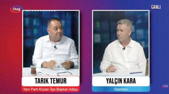 Kozan Belediye Meclis Üyesi ve Yeni Parti İlçe Başkan Adayı Tarık TEMUR net tavır koydu: “Kuzey Adana Sahipsiz, Kozan Hak Ettiği Yerde Değil!”