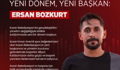 KOZAN BELEDİYESPOR’DA YENİ DÖNEM: ERSAN BOZKURT BAŞKAN SEÇİLDİ